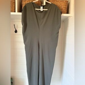 Zara olive green minimalist dress.